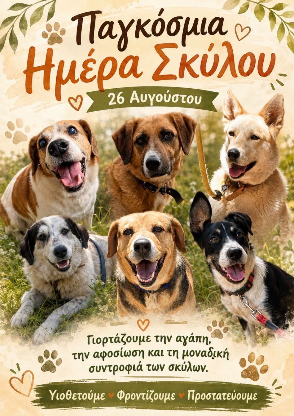 Παγκόσμια Ημέρα σκύλου 26 Αυγούστου